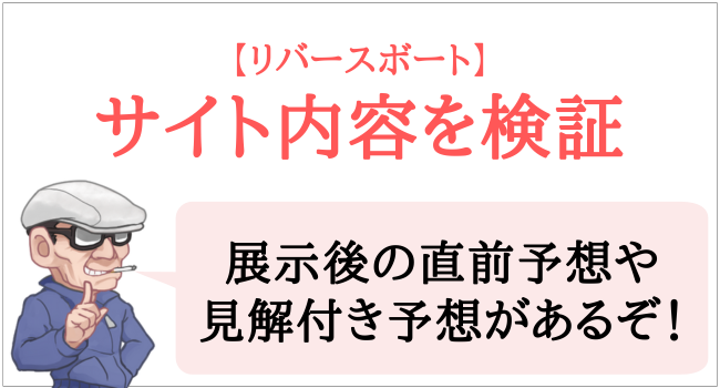 リバースボートのサイト内容を検証