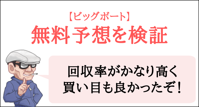 ビッグボートの無料予想を検証