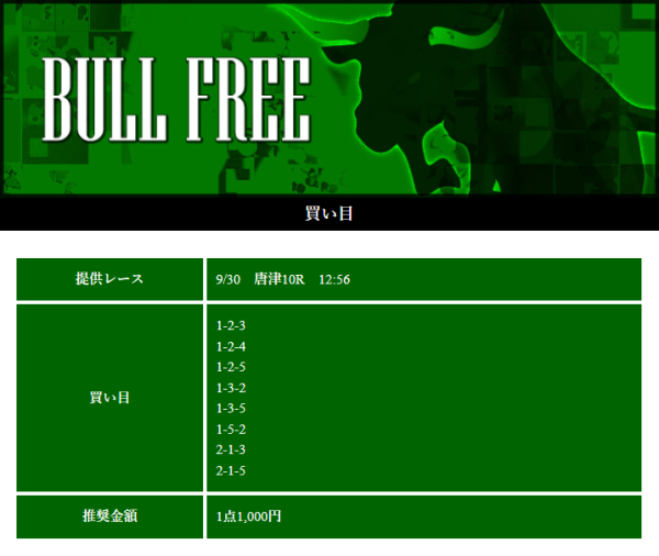 競艇ブルの9月30日の無料予想