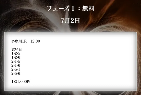 競艇インフィニティの7月2日の無料予想