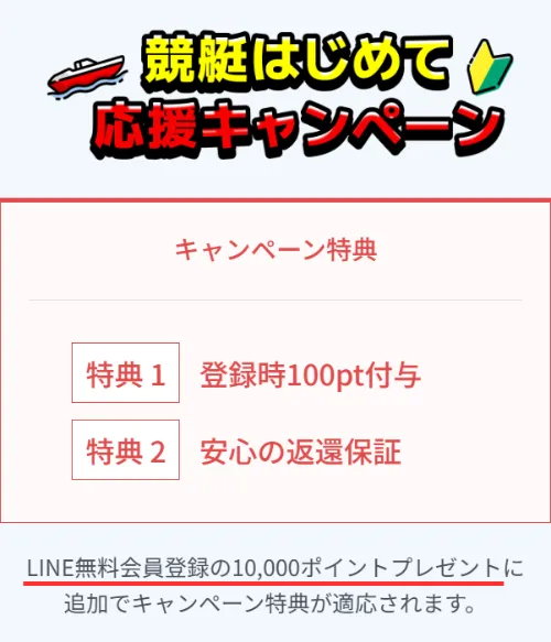 競艇ボートレースの登録特典