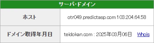 艇道館のドメイン取得日
