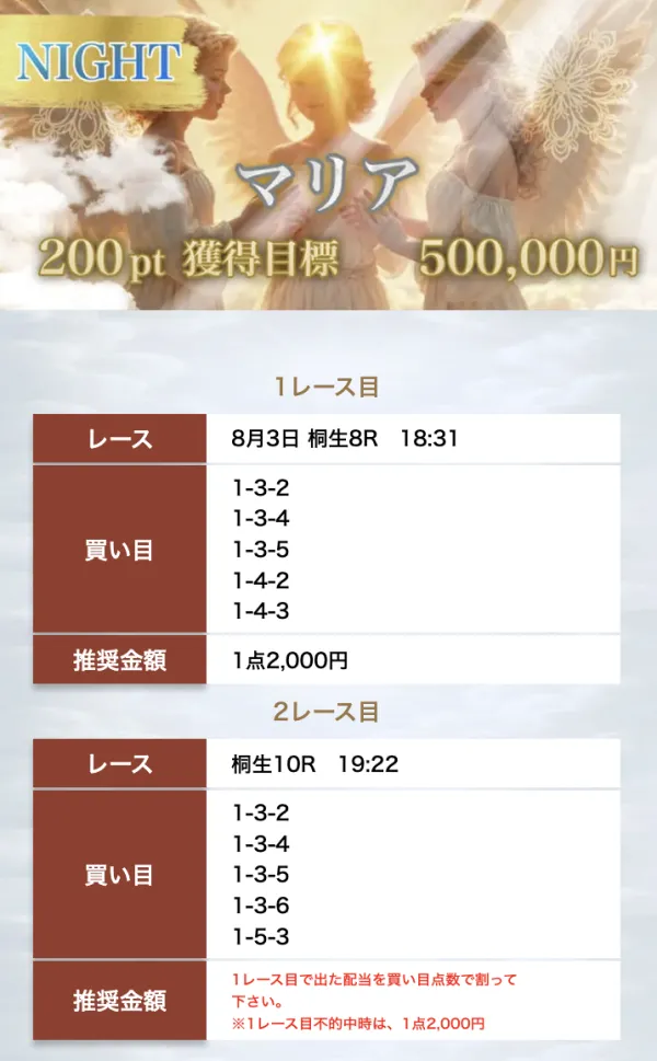 ボートヘブンの8月3日のマリア
