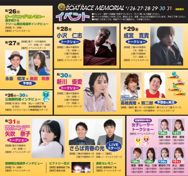 ボートレースメモリアルの2025年のイベント