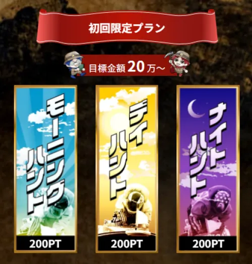 競艇トレジャーハンターの初回限定プラン