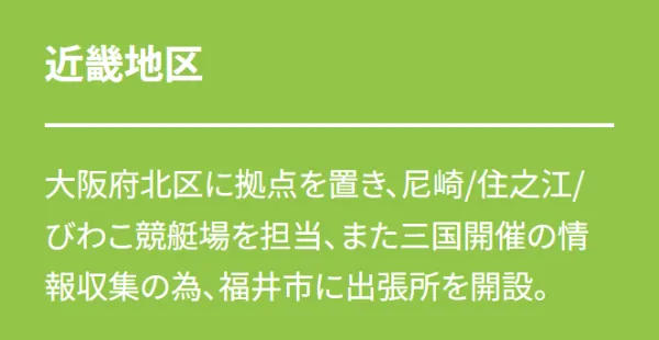 競艇ブーストの近畿地区の説明