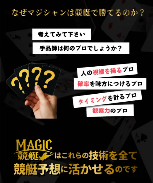 マジック競艇の予想の根拠