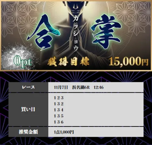 競艇修羅の11月7日の無料予想