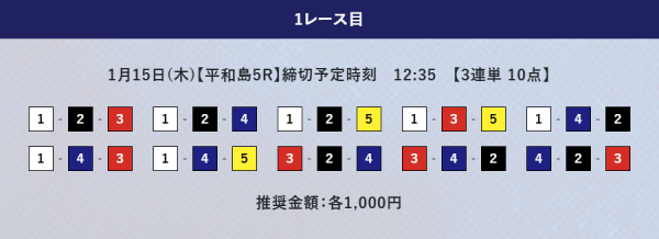 ボートブレイズの1月15日の無料予想