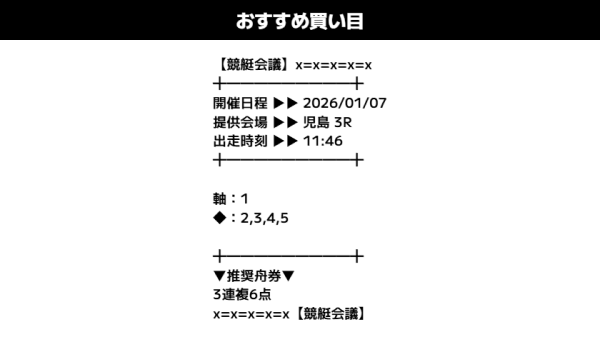 競艇会議の1月7日の無料予想