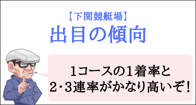 下関競艇場の出目の傾向