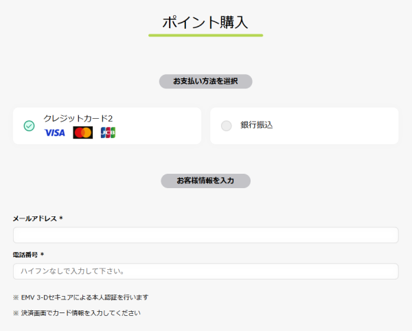 ミスターボートのポイント購入