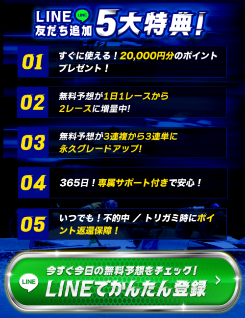 ボートシグナルの登録特典