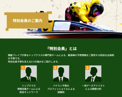 競艇ブレイブの特別会員限定