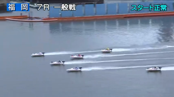 福岡7Rの1周目バック側