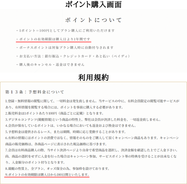 競艇波紋のポイントの有効期限