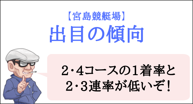 宮島競艇場の出目の傾向