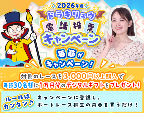 桐生競艇場の電話投票キャンペーン