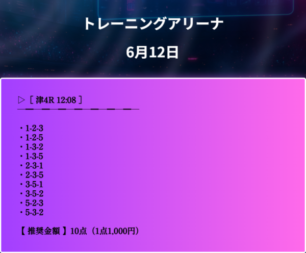 ネオ競艇の6月12日の無料予想