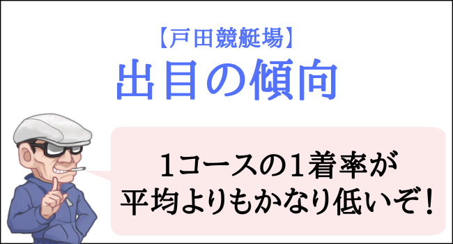 戸田競艇場の出目の傾向