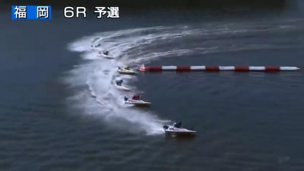 福岡6Rの1周目2マーク