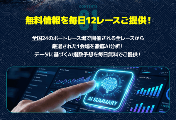 えーあいボートの無料予想の説明