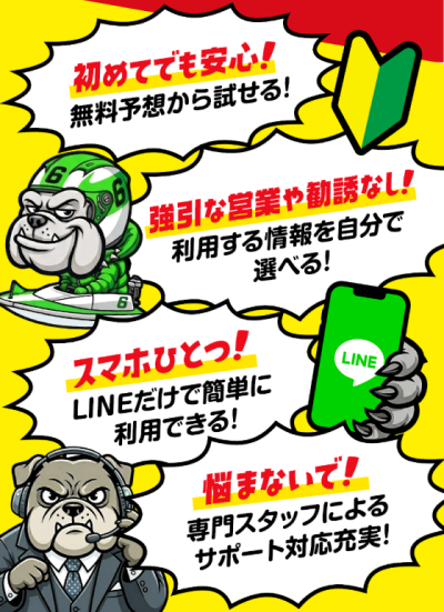 競艇ブルドッグのサポート