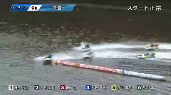 唐津9Rの1周目2マーク